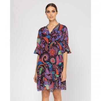 Vestido corto y relajado con plisado NIZA