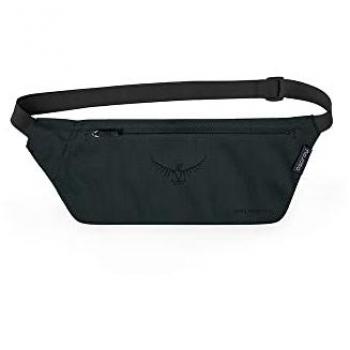 Riñonera Osprey Stealth Wallet Negro - Mochila de montaña, diseño compacto, material resistente al agua, múltiples compartimentos para organización, ajuste cómodo en la cintura