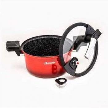 Olla De Baja Presión Easycook Amercook 5L Hermética Rojo