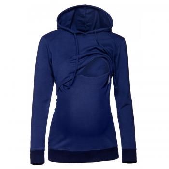 Happy Mama Boutique Mujer Maternidad Jersey de Lactancia Sweathirt Sudadera Capucha 272
