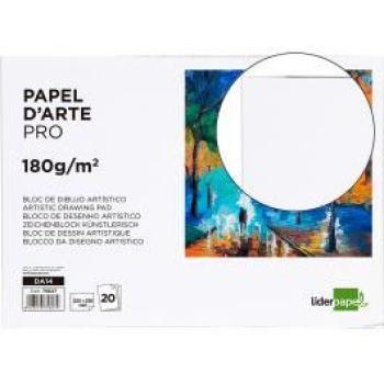 Bloc de Dibujo Liderpapel Artístico Encolado 230x325mm 20 Hojas 180g/m2 Sin Recuadro