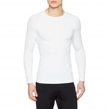 Adidas Ask Tec tee LS Camisa de Golf, Hombre, Blanco, L