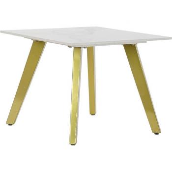 Mesa auxiliar DKD Home Decor Cerámica Dorado Metal Blanco Moderno