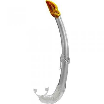 Cressi Mexico Tubo de Snorkel, Unisex-Adult, Transparent/Amarillo, Un tamaño