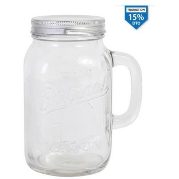 Jarra con Tapa 10x17cm - Ideal para Bebidas Frescas y Conservar Sabores