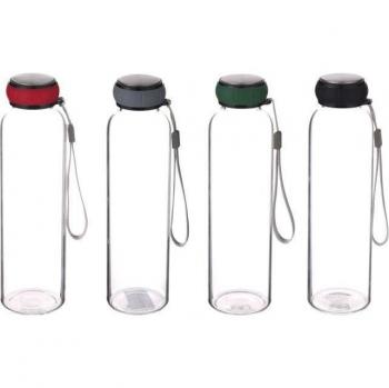 Botella De Agua Bergner Anywhere 550 Ml Vidrio De Borosilicato