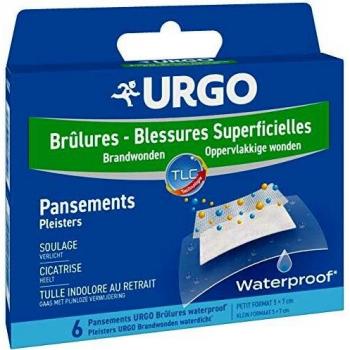 Urgo Apósitos para Quemaduras y Heridas Superficiales, Resistente al Agua, 6 Unidades