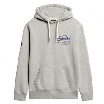 Sudadera con Capucha Superdry Classic VL Graphic Vintage Logo Gris Marl XL