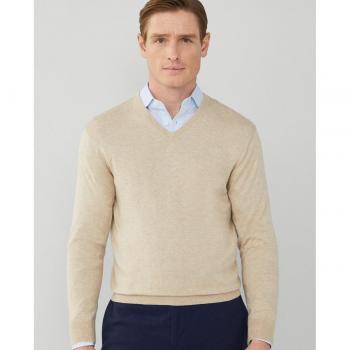 Jersey de hombre cuello pico con coderas - Hackett London para hombre