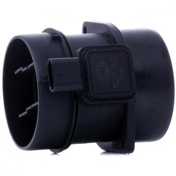 Caudalímetro HELLA 8ET 358 095-311 - Medidor de masa de aire - 4 polos - Tubuladura - sin junta