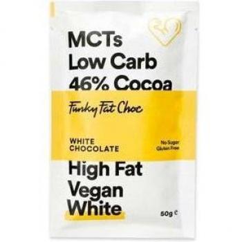 Funky Fat Foods - Chocolate Blanco Keto Vegano Ecológico Sin Gluten 50g