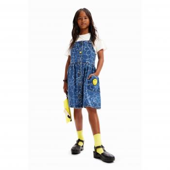 Desigual Aisha Smiley® Denim Pinafore Dress for Girls