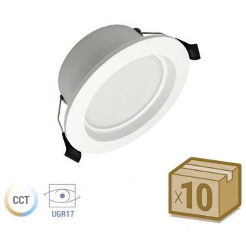 Pack 10 x Downlight Led 6W UGR17 3CCT 3000-4000-6000K