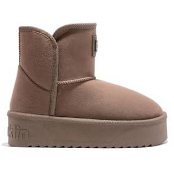 Botas Australianas de Corte Bajo para Mujer Nordic V.2 Basic Low - Tejido Repelente en Marrón Crema - Moda Casual Mujer