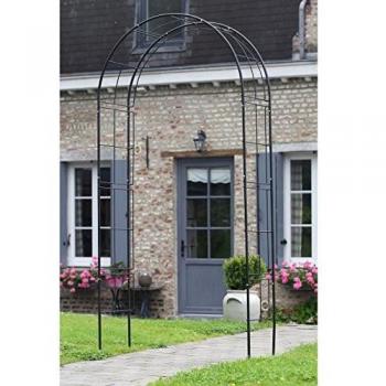 Nature Arco decorativo metálico para jardín 6040802, Negro