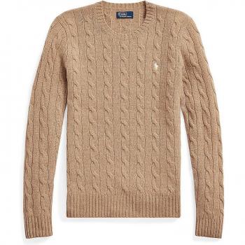 Polo Ralph Lauren Women's Cable Knit Pullover Sweater - Camel - Size S