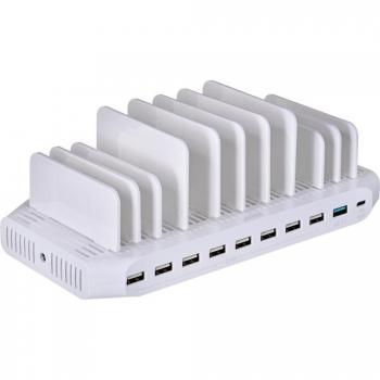 Unitek Estación de Carga USB-A y USB-C 10X, 160W, Modelo Y-2190