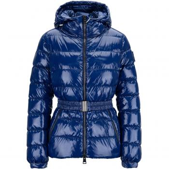 Herno Women's Blue Padded Jacket with Removable Belt, Size S