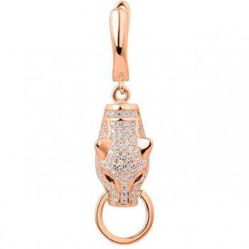 Ear Candy - Piercing aro The Panther de plata bañada en oro rosa