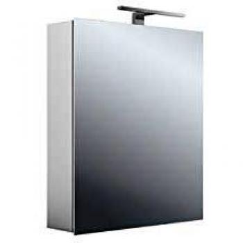 Armario Espejo LED Emco Asis Mee 600mm, 1 puerta, montaje en superficie, aluminio, luz neutra 4000k