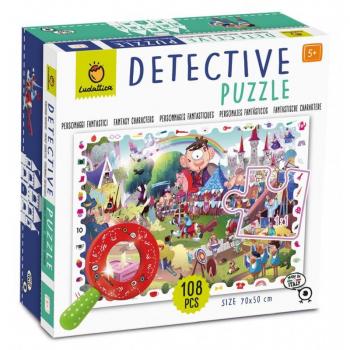 Juego de Detective Puzzle 108 Piezas - Personajes Fantásticos Ludática 22 (Dimensiones: 22x9x22 Cms.)
