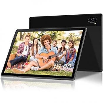 Tablet 10 Pulgadas 8-Core 1.5 GHz 6GB RAM 64GB ROM/512GB Android 10 Pro 5G WiFi Rápido Tablets, 6000mAh |4G LTE Tablets Dual Cámara 5MP+8MP | Bluetooth | GPS | Google GMS -Negro
