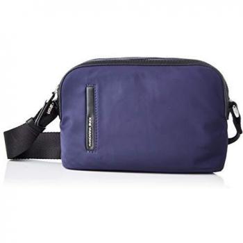 Bandolera pequeña de mujer Mandarina Duck Hunter en azul con cremallera y nylon, 22x14.5x8.5 cm