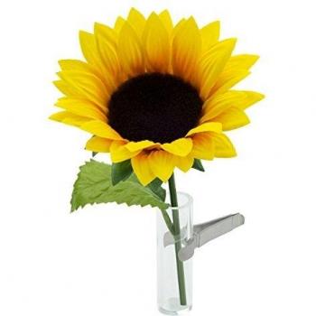 SANDINI Jarrón de Coche con Flor de Seda/Flor de Culto en Muchos diseños - Adecuado para Cada Coche