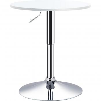 Mesa de Bar Regulable en Altura Ø60x69-93 cm Blanco