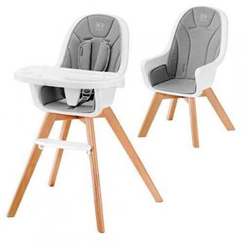 Kinderkraft Trona de Bebé TIXI, Silla Alta, Ergonómica, Ajustable, Gris