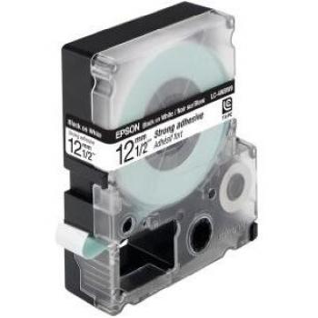 Epson LC4WBW9 - Cinta adhesiva resistente para etiquetadora, color negro y blanco
