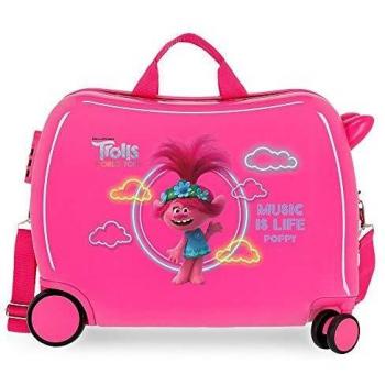 Trolls Music is Life Maleta Infantil Rosa 50x38x20 cms Rígida ABS Cierre combinación 34L 2,1Kgs 4 Ruedas Equipaje de Mano