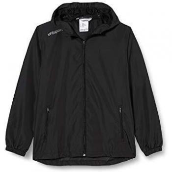 uhlsport Essential Rain Jacket Chaqueta Impermeable para Hombre, Negro/Blanco, 116