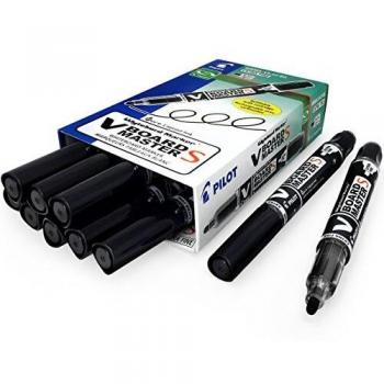 Marqueur Pilot pour tableau blanc – Pointe ultra fine – Encre noire – Lot de 10