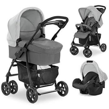 Hauck Shopper Trio Set silla de paseo 3en1 hasta 25 kg + grupo 0+ y capazo de bebé con colchón desde
