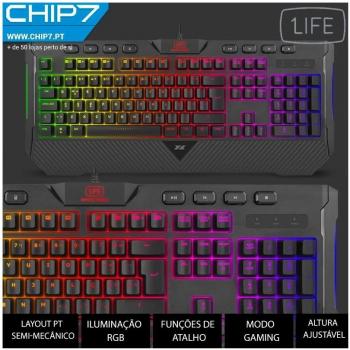 Teclado Gaming Semimecánico RGB 1Life Spike (PT)