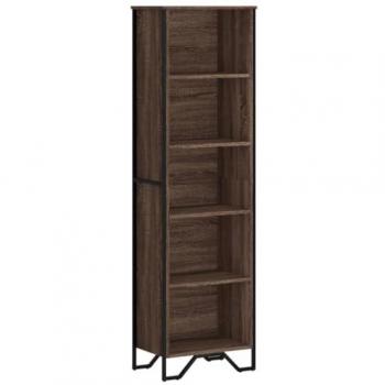 Estantería de madera de ingeniería marrón roble 50x31x169 cm, librería, estante, estantería de almacenaje, armario de almacenaje