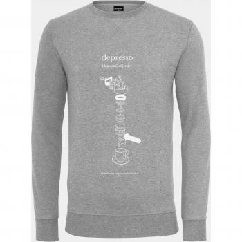 Upscale Depresso Grey Crewneck Sweatshirt for Men