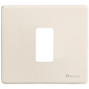 Placa Bticino 1 Posto para Caja Redonda en Resina Serie Magic 500/1/R Color Marfil