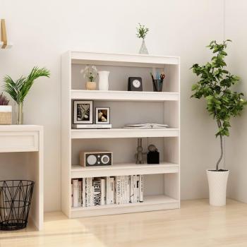 Librería/partición blanco 100x30x135,5 cm madera de pino