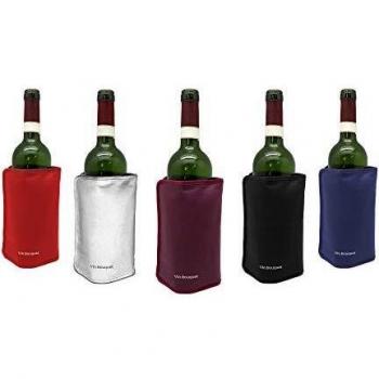 Funda Enfriadora de Vino Vin Bouquet con Doble Banda Elástica Autoajustable Color Plata