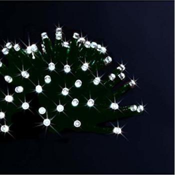 Guirnalda Luminosa Solar 100 LED Blanco Frío 10 Metros con 8 Modos de Luz