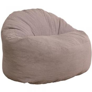 Puff de Pana Gruesa Bananair 100cm Gris Claro - Suave y Confortable, Óptimo Apoyo para la Espalda