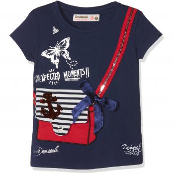 Desigual TS_Earwig, Camiseta Para Niñas, Azul