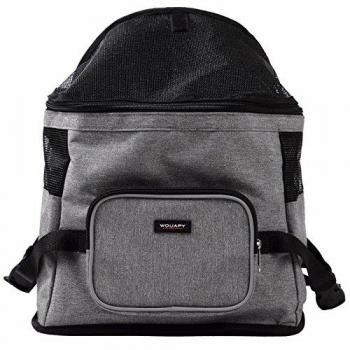 Mochila Transportín Ventral Ergonómica y Transpirable Wouapy para Gatos y Perros Pequeños - 31 x 22 x 25 cm
