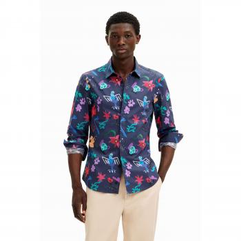 Desigual Nuevajersey Long Sleeve Shirt Blue XL