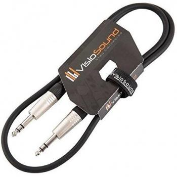 Jack TRS Estéreo 6.35mm 1/4 a Cable Jack TRS / Cable con Audio Balanceado 1m Negro