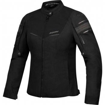 Ixon Wilana Chaqueta textil impermeable para mujer - Negro-Blanco (L)