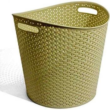 Curver 216586 Cesta Mystyle, Blanco Vintage, 37x37x34.5 cm