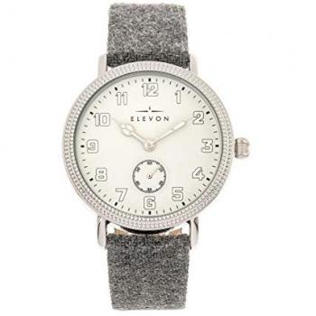 Elevon Northrop Men's Quartz Wool-Overlaid Leather Watch - Grey/White Stainless Steel